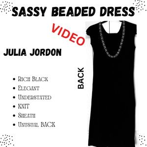 JULIA JORDAN Black Knit Beaded Dress with a bit of SASS